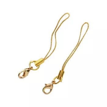 4AR346 Шнур для телефона металлизированный, 2шт/упак, Астра (Золото)