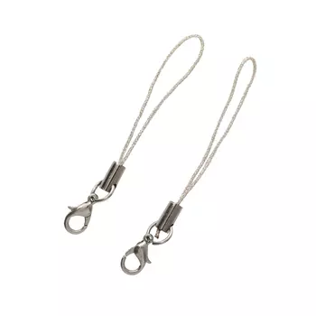 4AR346 Шнур для телефона металлизированный, 2шт/упак, Астра (Серебро)