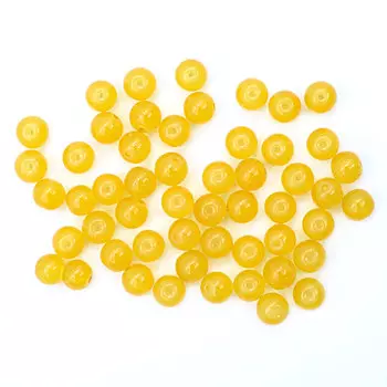 4AR351 Бусины стеклянные Candy 8мм, 50шт(+/-3)шт/упак, Астра (29 желтый)