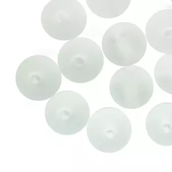4AR354 Бусины стеклянные матовые8мм, 50(+/-3)шт/упак, Астра (Белый)