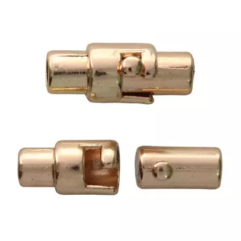 4AR358 Замок магнитно-поворотный для круглого шнура 3*15мм, 2шт/упак, Астра (Золото)