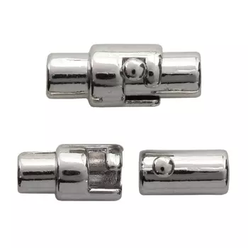 4AR358 Замок магнитно-поворотный для круглого шнура 3*15мм, 2шт/упак, Астра (Никель)