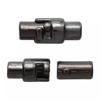 4AR358 Замок магнитно-поворотный для круглого шнура 3*15мм, 2шт/упак, Астра (Черный)