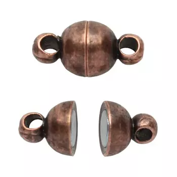 4AR359 Замок магнитный 6мм, 2шт/упак, Астра (Медь)