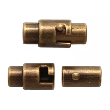 4AR361 Замок магнитно-поворотный для круглого шнура 4*16мм, 2шт/упак, Astra&amp;Craft (Латунь)