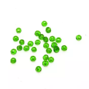 4AR365/368 Бусины хрустальные 1*2мм, 100шт/упак, Астра (422 Зеленый)