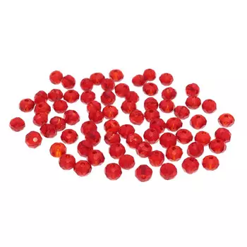 4AR373/376 Бусины хрустальные 3*4мм, 75шт/упак, Астра (Темно-красный)