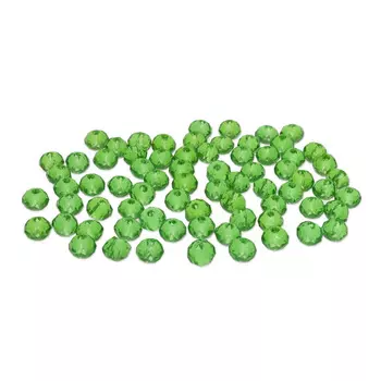 4AR373/376 Бусины хрустальные 3*4мм, 75шт/упак, Астра (422 Зеленый)