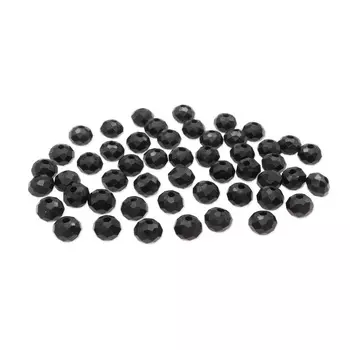 4AR377/380 Бусины хрустальные 4*6мм, 50шт/упак, Астра (404 Черный)