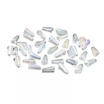 4AR382/385 Бусины хрустальные тауэр, 36шт/упак, Астра (Прозрачный АВ)