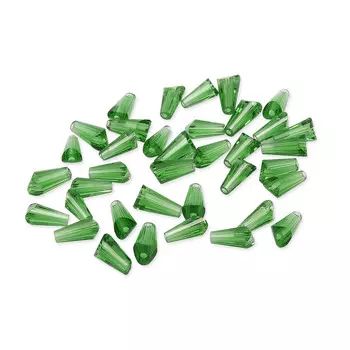 4AR382/385 Бусины хрустальные тауэр, 36шт/упак, Астра (422 Зеленый)