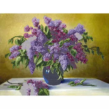 50053 Набор для вышивания бисером Astrea 'Сирень', 30х40 см