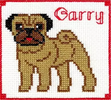 5018 Набор для вышивания 'Мопс' 9х10 см