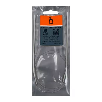 50203 Спицы вязальные круговые 2,50мм*80см, алюм. PONY