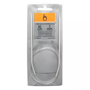 50205 Спицы вязальные круговые 3,00мм*80см, алюм. PONY
