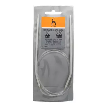 50207 Спицы вязальные круговые 3,50мм*80см, алюм. PONY