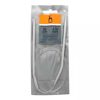 50210 Спицы вязальные круговые 4,50мм*80см, алюм. PONY