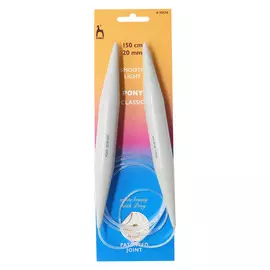 50574 Спицы вязальные круговые 20,00мм*150см, пластик PONY