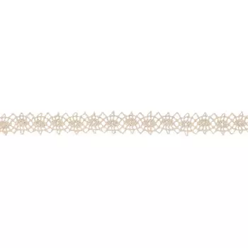 50-4834/02 Тесьма вязаная ажур х/б 11мм*25м двухстор. (02 бежевый)