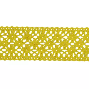 50-6422/013/ Тесьма вязаная ажур 38мм*25м двухстор. (1360 желтый)