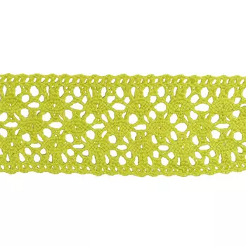 50-6422/013/ Тесьма вязаная ажур 38мм*25м двухстор. (6825 горчица)