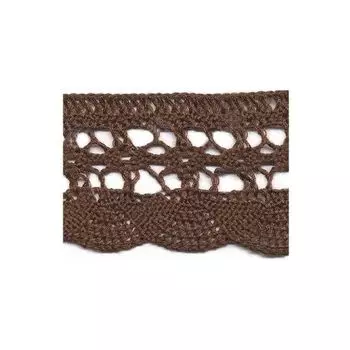 50-7216/ Тесьма вязаная ажур 37мм*25м одностор. (8370 гор.шоколад)