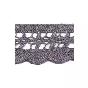 50-7216/ Тесьма вязаная ажур 37мм*25м одностор. (5940)