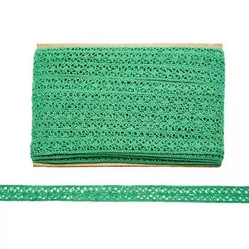 50-7241/01 Тесьма вязаная ажур х/б 15мм* двухстор. (6245 яркая бирюза)
