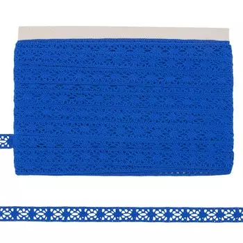 50-7241/01 Тесьма вязаная ажур х/б 15мм* двухстор. (5550 василек)