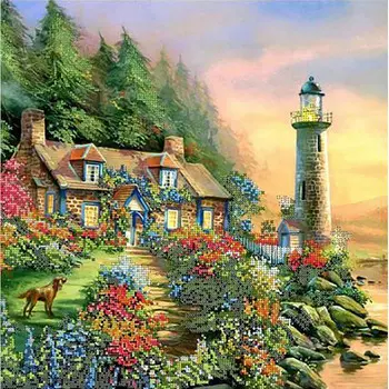 51081 Набор для вышивания бисером Astrea 'У маяка', 35х35 см