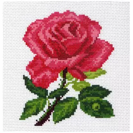 512-1 Канва с рисунком Матренин посад 'Роза' 16*20 см (10*12 см)