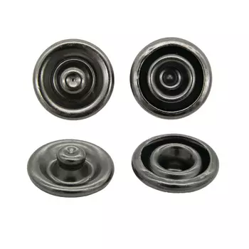 51834/21 Кнопка клямерная металл, черный никель ГР