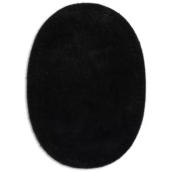 5217 Заплатка из замши овал средний 10*14см с перфорацией, 2шт в уп., 100% кожа (20 черный)
