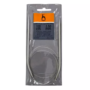 52207 Спицы вязальные круговые 3,50мм*100см, алюм. PONY