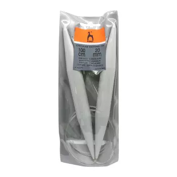 52271 Спицы вязальные круговые 20,00мм*100см, пластик PONY