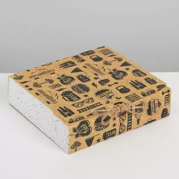 5231303 Коробка складная подарочная 'Мужская', 20*18*5 см