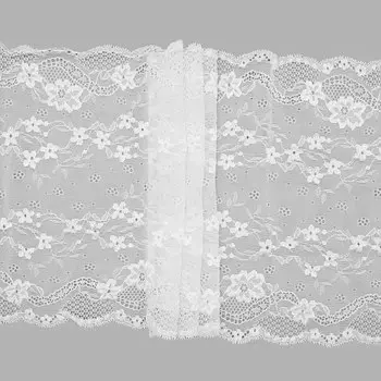 528 Кружево эластичное 16,5см*10м, белый