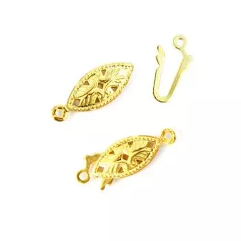 52-GD233 Замок декоративный, 20*6,5 мм, упак./5 шт., 'Астра' (золото)