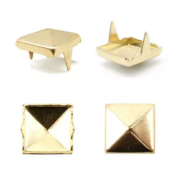 53232 Украшение 8*8мм золот. с шипами