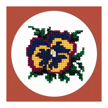 534 Набор для вышивания РС-Студия 'Анютки' 8*8 см