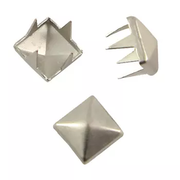 53921 Украшение 6*6мм на шипах сереб. 'пирамидка'