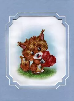 53/БП Набор для вышивания с бисером и паспарту 'Матренин посад' 'Белка', 24*26 см