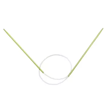 54003 Спицы вязальные круговые COLOUR 2,5 мм*40 см, серебристо-зеленый, алюм. PONY