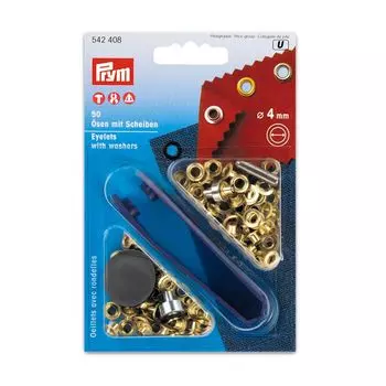 542408 Люверсы 4мм (латунь) 50шт, золотой Prym