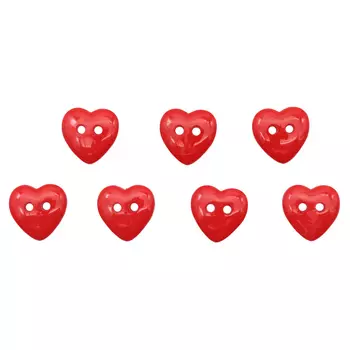 5492 Пуговица 'Сердце', 13 мм (красный)