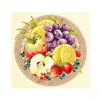 54-02 Набор для вышивания Чудесная игла 'Фруктовый коктейль' 27*27см