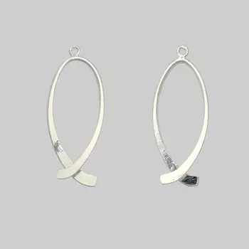 54-P4167 Основа для серег, 37*12 мм, упак./4 шт., 'Астра' (серебро)