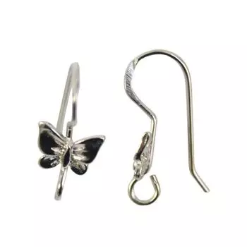 54-P4390 Основа для серег, 19*8,5 мм, упак./4 шт., 'Астра' (серебро)