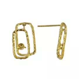 54-P4618 Основа для серег, 17,5*10 мм, упак./4 шт., 'Астра' (золото)