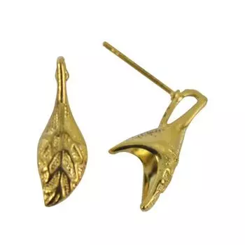 54-P7675 Основа для серег, 19*7 мм, упак./4 шт., 'Астра' (золото)